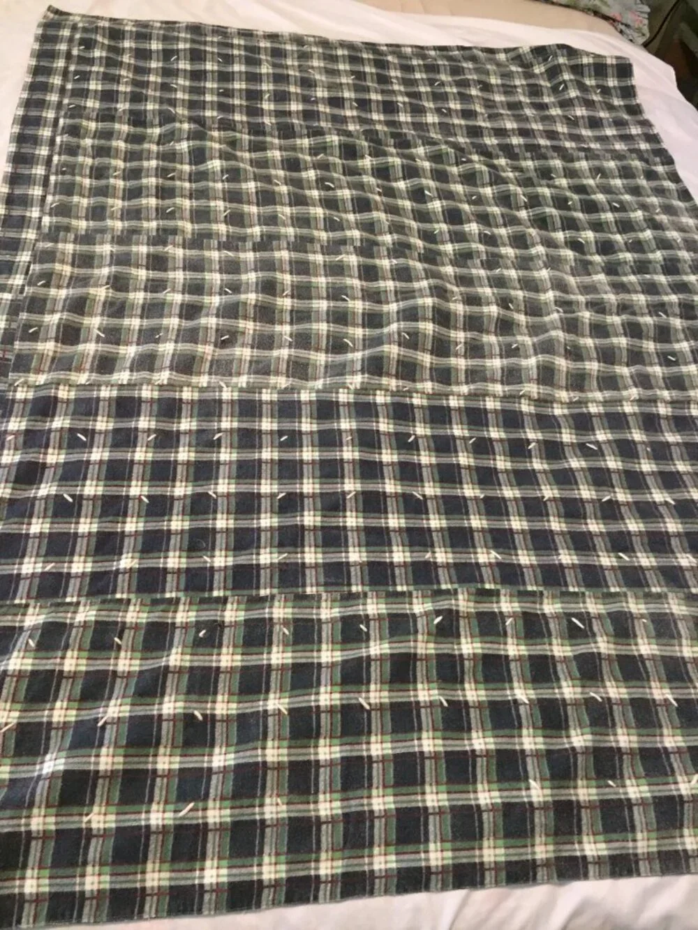 Vintage Scrap Patchwork Hand Tied Lap Quilt Throw Blanket 47